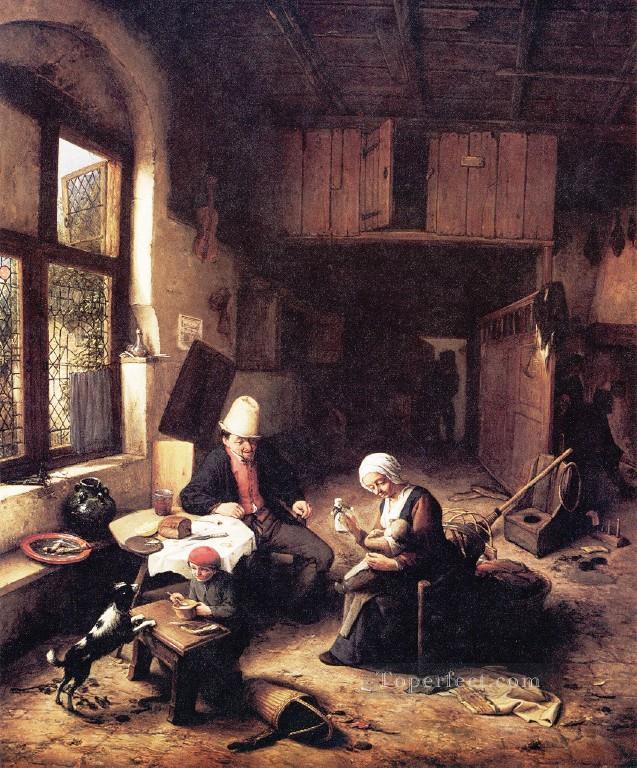 Cottage Dutch genre painters Adriaen van Ostade Oil Paintings